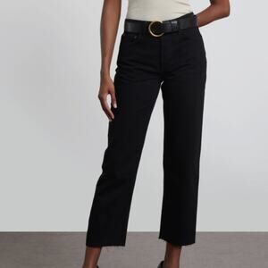 Boyish Tommy Classic Straight Leg Jeans in Black Beauty NWT 26